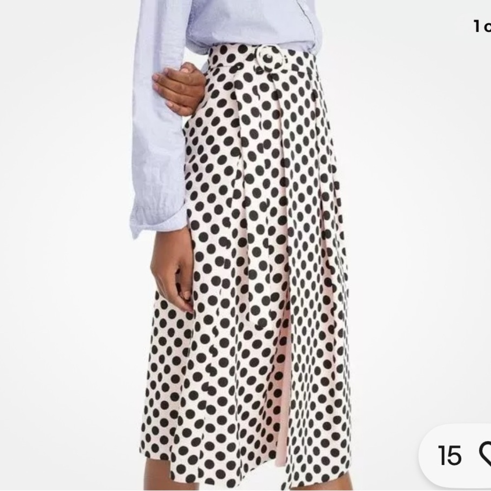 J Crew Polka Dot Midi Skirt